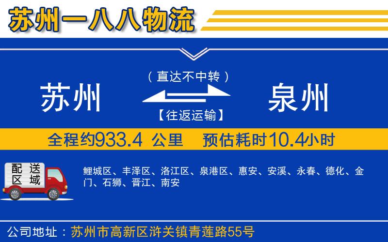 蘇州到泉州貨運公司