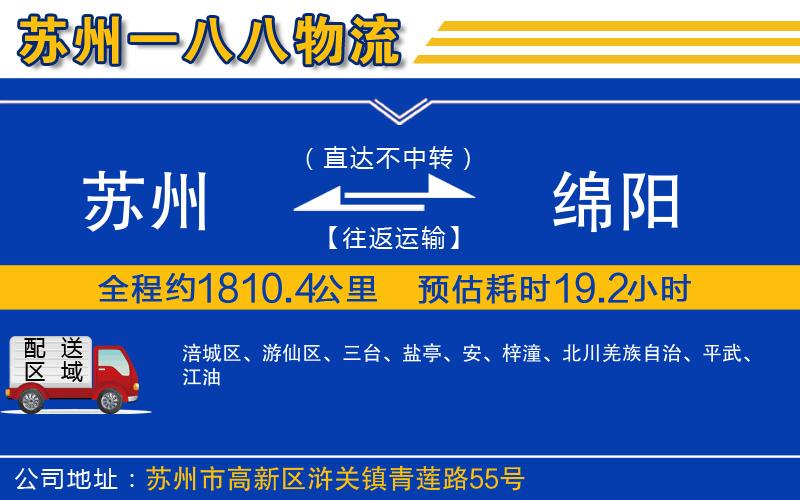 蘇州到綿陽貨運(yùn)專線